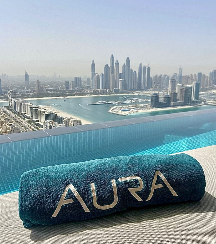 City skyline view from Aura Skypool Dubai