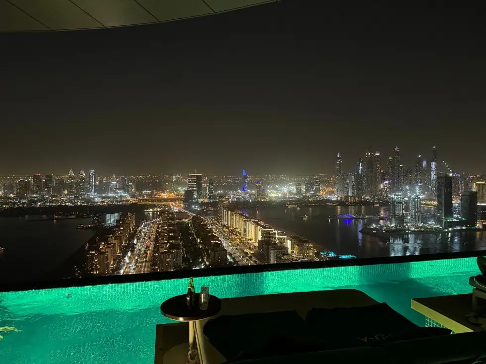 Aura Skypool at night