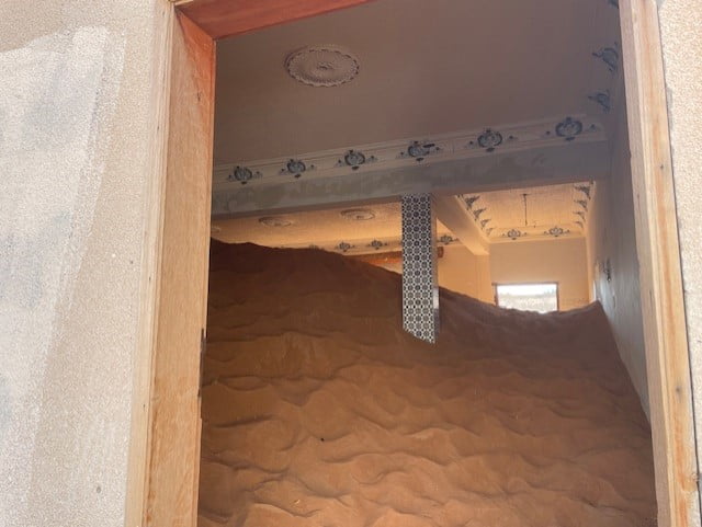 Inside a villa buried by sand Al Madam