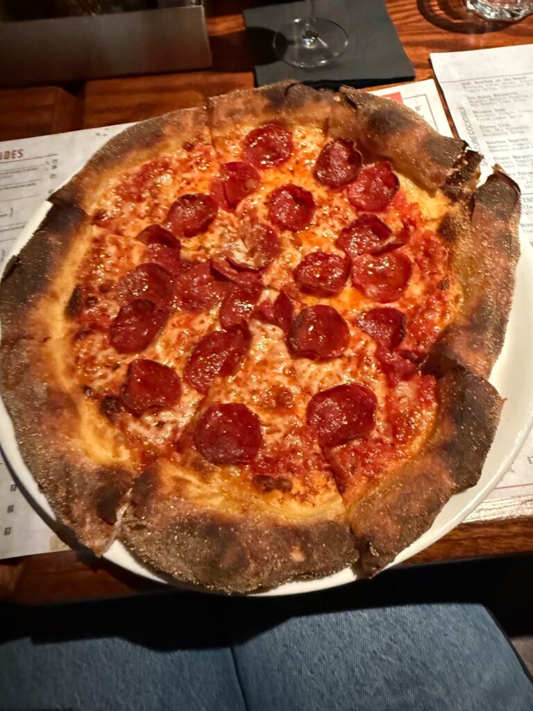 10-inch Pepperoni Primo pizza from Pitfire Pizza Dubai Hills with crispy pepperoni slices on a cheesy tomato base.