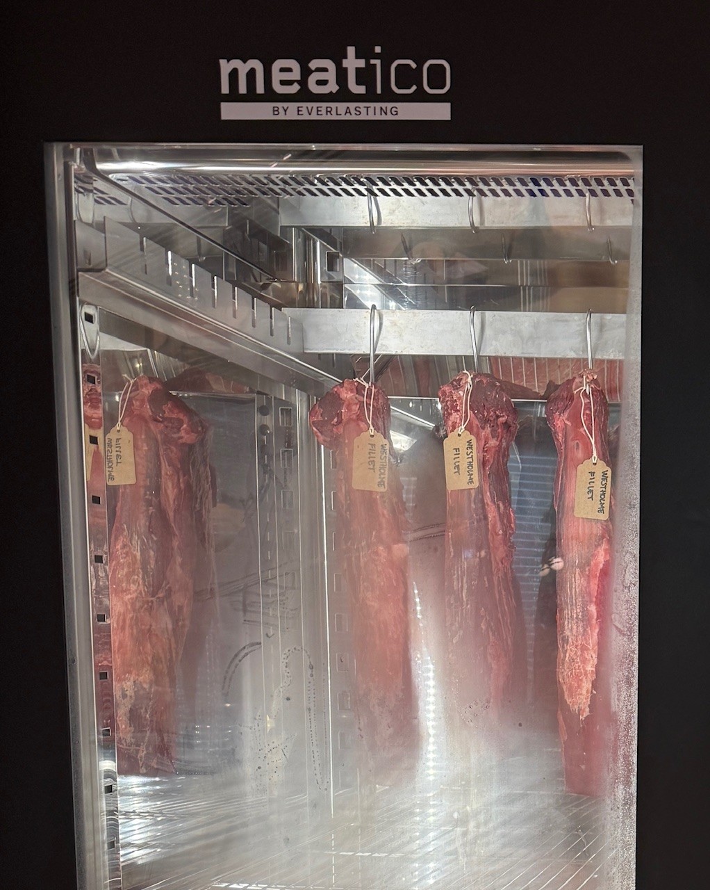 The Beam dry aged beef in fridges