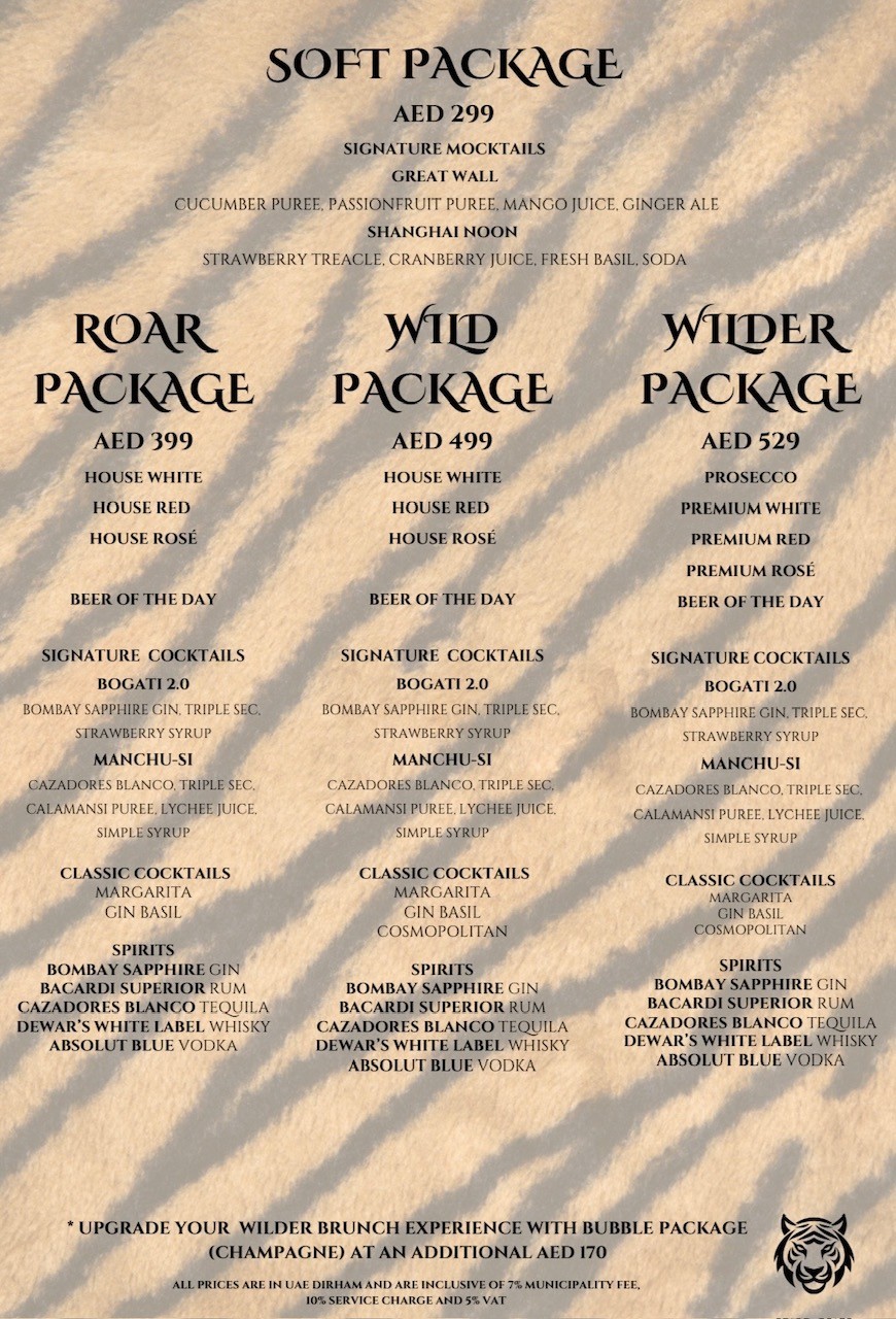 The Citronelle Club Brunch Drinks Packages