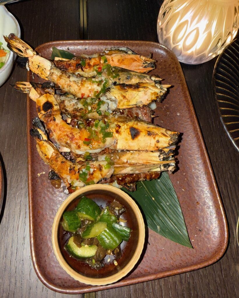 The citronelle club Tiger prawns