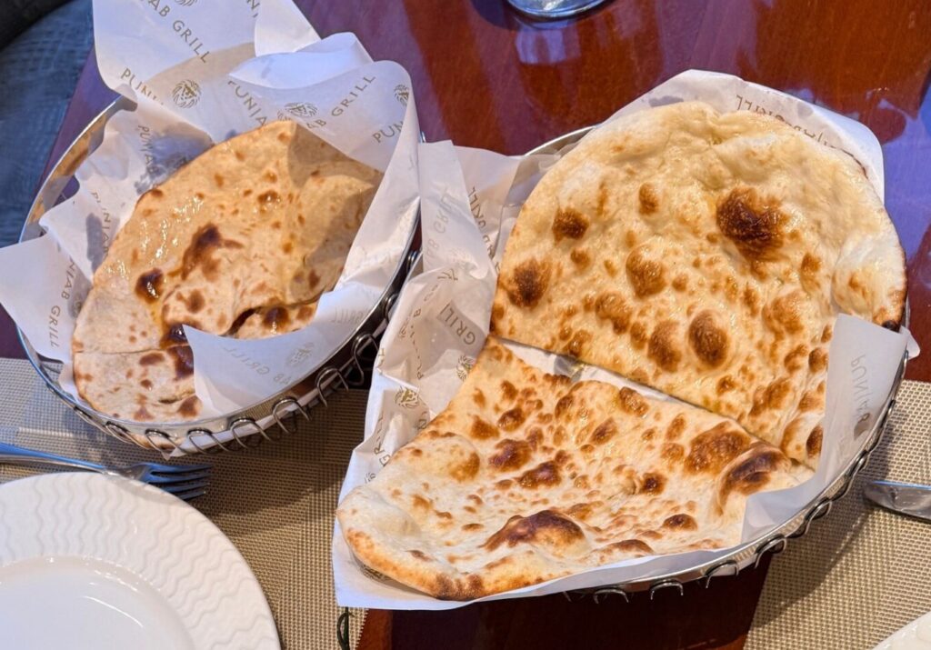 Punjab Grill Business Bay lunch roti and nan bread
