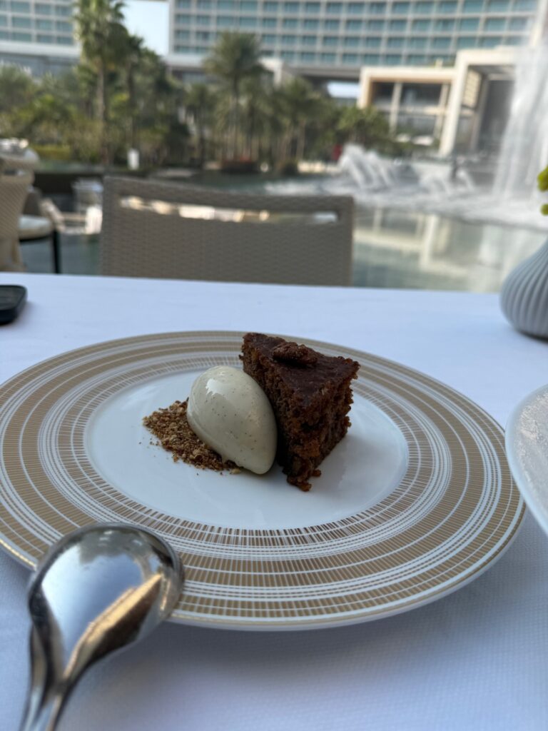 KARYDOPITA Walnut cake and ice cream
